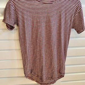 XS Madewell purple striped tee.